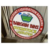 ROUND BARGAIN BIN SIGN