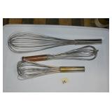 (3) BIG STAINLESS STEEL WISKS