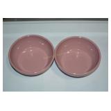 TOTE OF PINK PLASTIC BOWLS