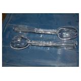 PLASTIC SALAD TONGS & TONGS IN TOTE