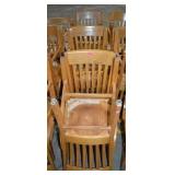(6) OAK LIBRARY CHAIRS