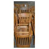 (6) OAK LIBRARY CHAIRS