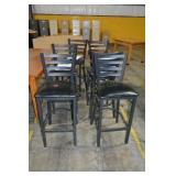 (6) BLACK HIGH CHAIRS