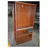 WOODEN CABINET & BOOKSHELF