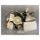 TOTE OF RESTAURANT UTENSILS