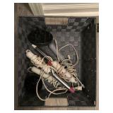 STORAGE BASKETS WITH CURLING IRONS
