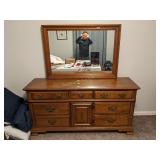 TELL CITY DRESSER WITH MIRROR