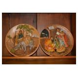 (2) NATIVITY PLATES - 1989 "FLIGHT INTO EGYPT" &