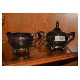 WM ROGERS SILVERPLATE SUGAR & CREAMER