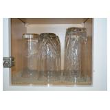 VARIOUS DRINKING GLASSES, REG MOUTH QUART JAR