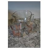 PYREX BATTER BOWL, (2) PYREX MEASURING CUPS