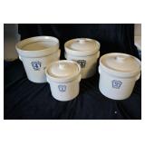 PFALTZGRAFF CROCK CANISTERS - 4 PC