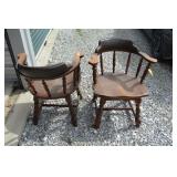 PAIR OF BARREL CHAIRS