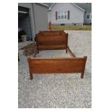 FULL SIZE BED - WALNUT