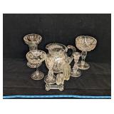 6" LEAD CRYSTAL CANDLE HOLDERS, LEAD CRYSTAL