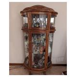 CURVED GLASS CHINA HUTCH - 30" X 14" X 64.6"