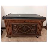 STORAGE TRUNK ON CASTERS - 29" X 18.25" X 15.5"