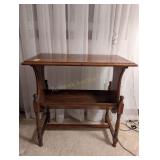 WOODEN SIDE TABLE - 23.5" X 12.5" X 23.5"