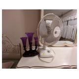 FAN & PURPLE LIGHT FIXTURE