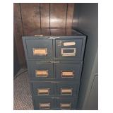 SMALL CARD FILING CABINET - METAL12.25" X 16" X 21