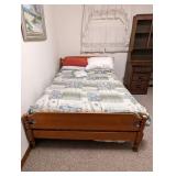 FULL SIZED MAPLE BED WITH HEADBOARD, FOOTBOARD,