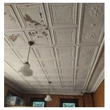 Old Tin Ceiling Tiles in Backroom & Sanctuary
