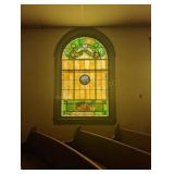 Curved Top Stained Glass Window- S Middle