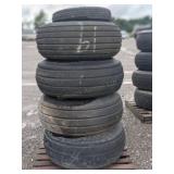 (4) 14L-16.1 Implement Tires on 6-Hole Rims,