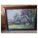 Thomas Kinkade Puzzle Picture in Frame