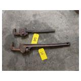(2) Large Pipe Wrenches: