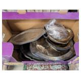 Silverplate, Brass, Antique Serving Platters