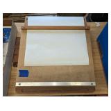 Drafting Table with Paper