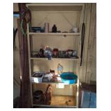 Metal Shelf with Contents
