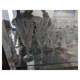 Etched Glass Stemware Set