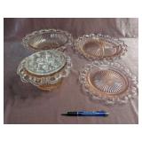 (4) Pieces of Pink Depression: