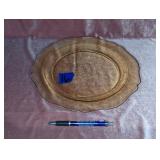 Yellow Depression Cake Plate