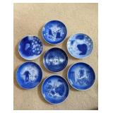 (7) Cobalt Blue Plates