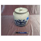 Stoneware Crock Canister w/ Lid