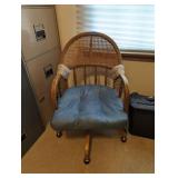 Oak Rolling Office Chair