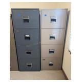 (2) Metal 4-Drawer Filing Cabients