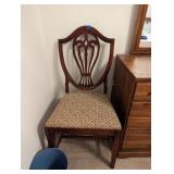 Wooden Chair with Fabric Seat