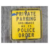 Private Parking Sign- 13" x 13"