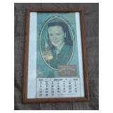 1950 RC Cola Calendar in Frame- 26.25" x 17"