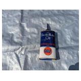 Gulf Electric Motor Oil Can- 6.5"