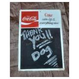 Coke Metal Chalk Board Sign- 28" x 20"