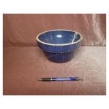 Antique Blue Crock Bowl - 6.75