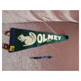 Olney Banner with White Squirrel