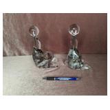 Pair of Solid Glass Seals with Balls