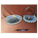 Blue Fenton Bowl - 8.5"