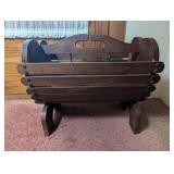 Wooden Heart Basket 17.75" x 12" x 15"